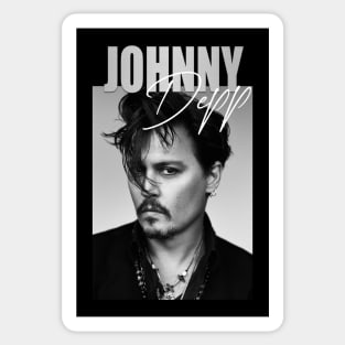 Johnny Depp BW Sticker